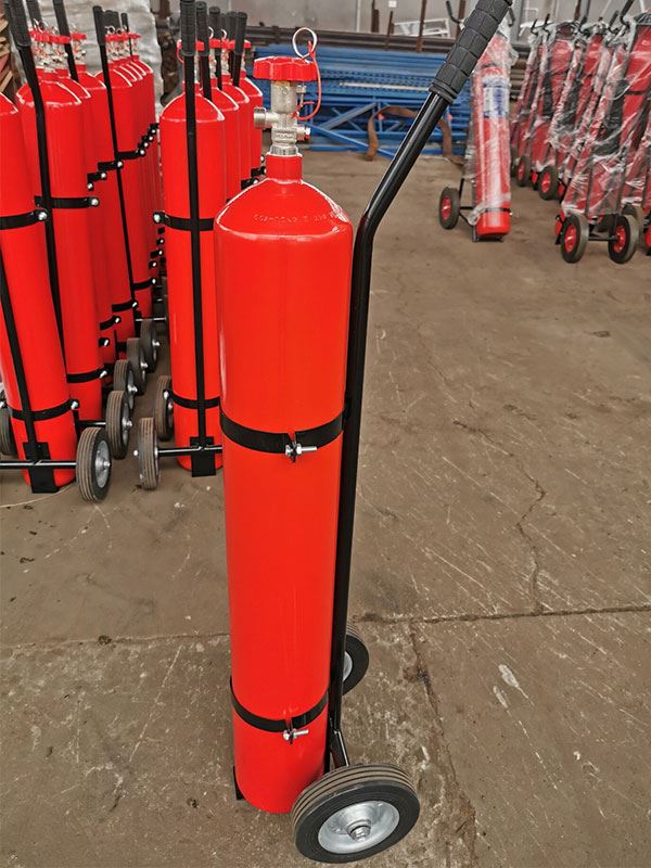 trolley mounted co2 fire extinguisher